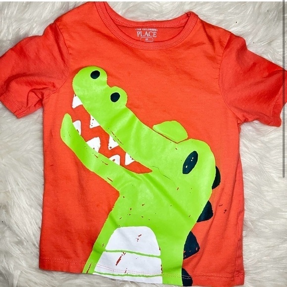 Children’s Place boy’s tee shirts | dinosaur paz peace play | size 3t | 2 shirts - Picture 2 of 11